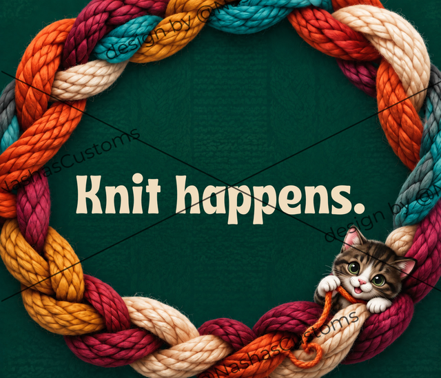 Knit Happens Digital Tumbler Wrap | Nashas Customs – Nashas Customs